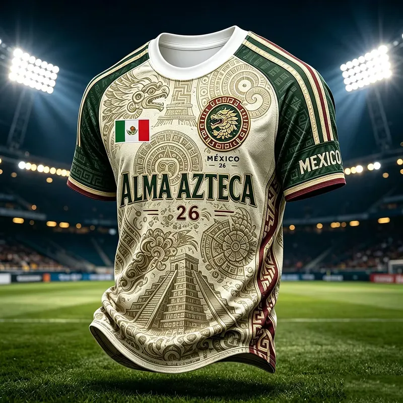 Mens Fashion Mexico - Męska koszulka piłkarska z nadrukiem 3D,
