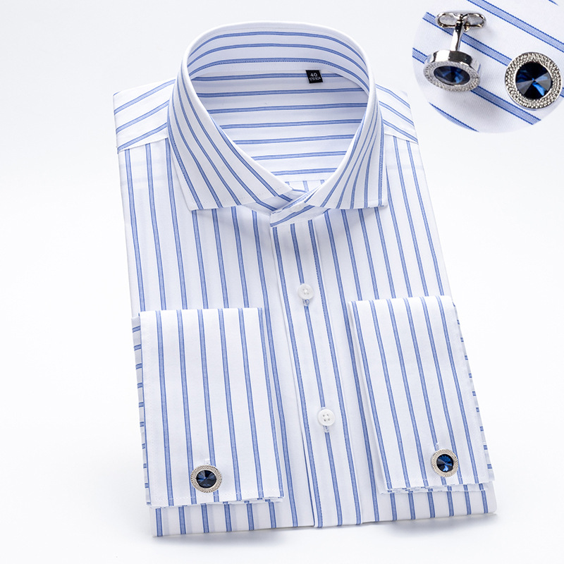 Dress Shirt Non-Iron - Luksusowe Windsor kołnierz męska bawełna francuski