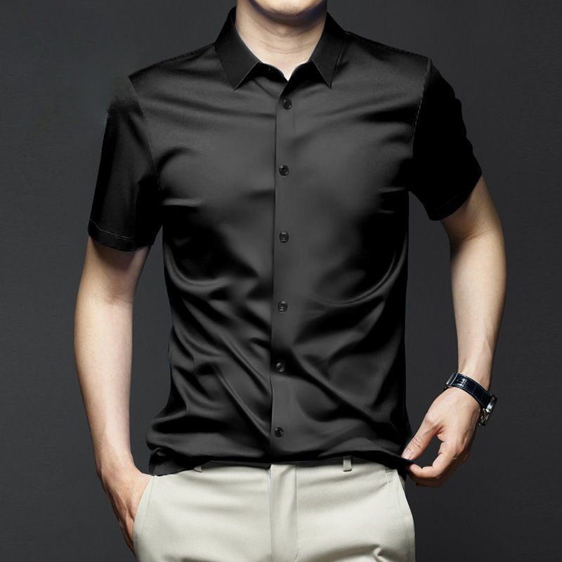 Dress Shirt Non-Iron - 5XL Męska koszula z krótkim rękawem