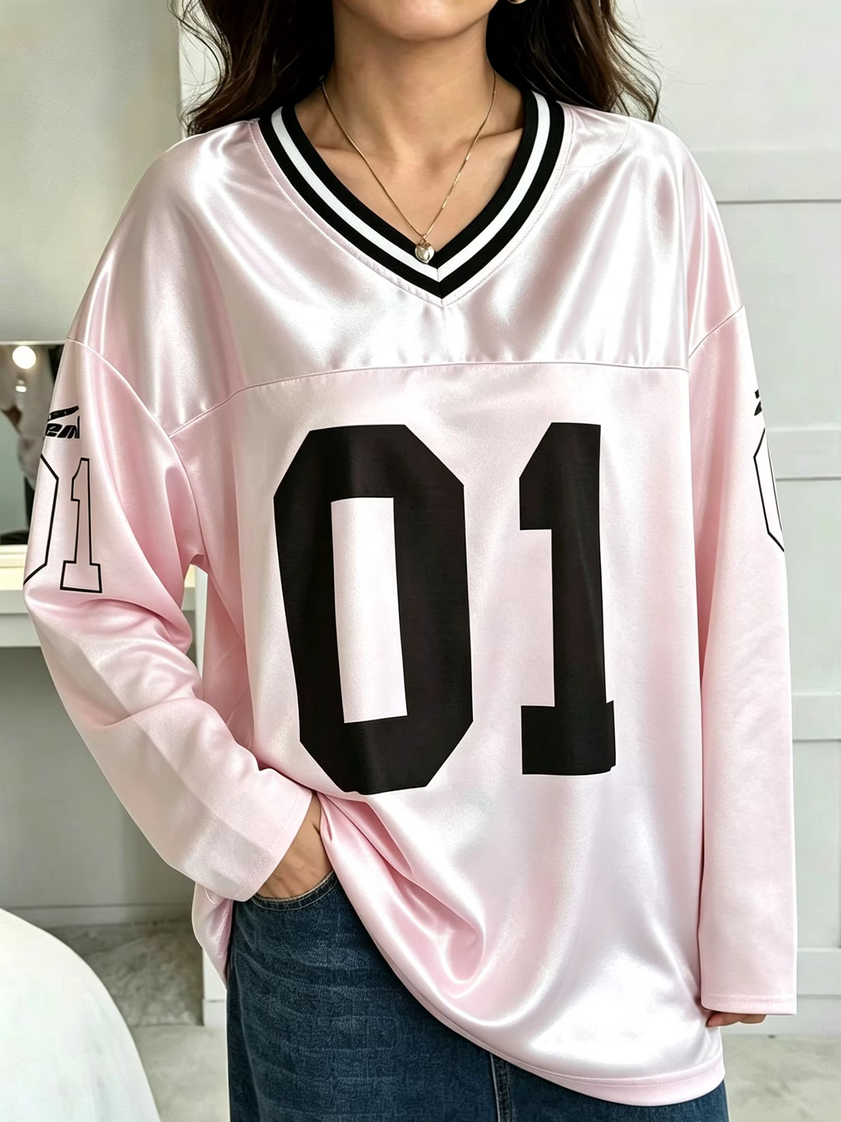 Men'S Tops Fashion - Męska Damska Koszulka z Długim Rękawem