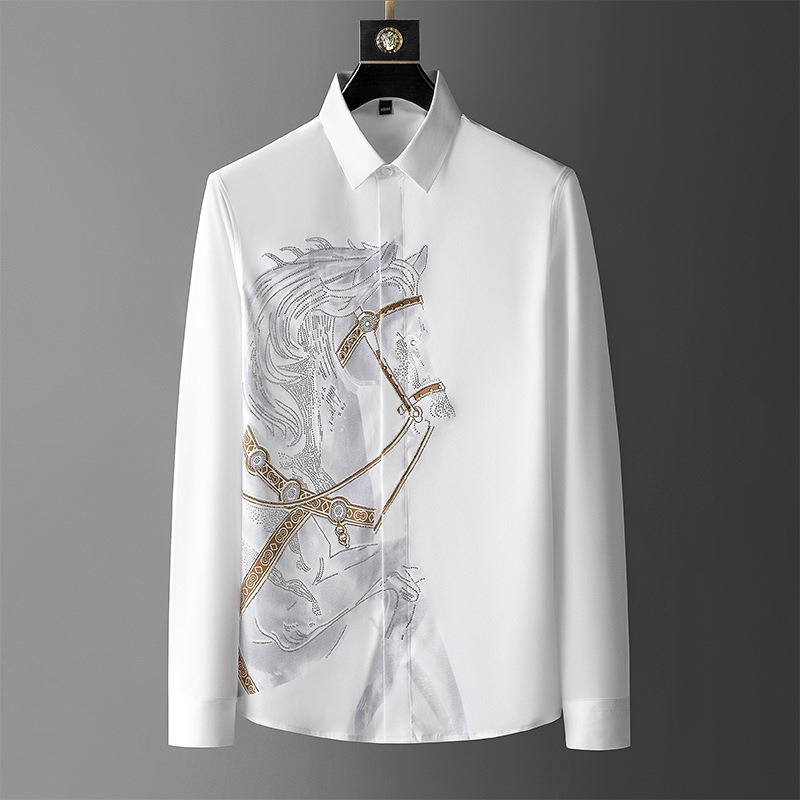 Dress Shirt Non-Iron - Białe koszule męskie z długim rękawem