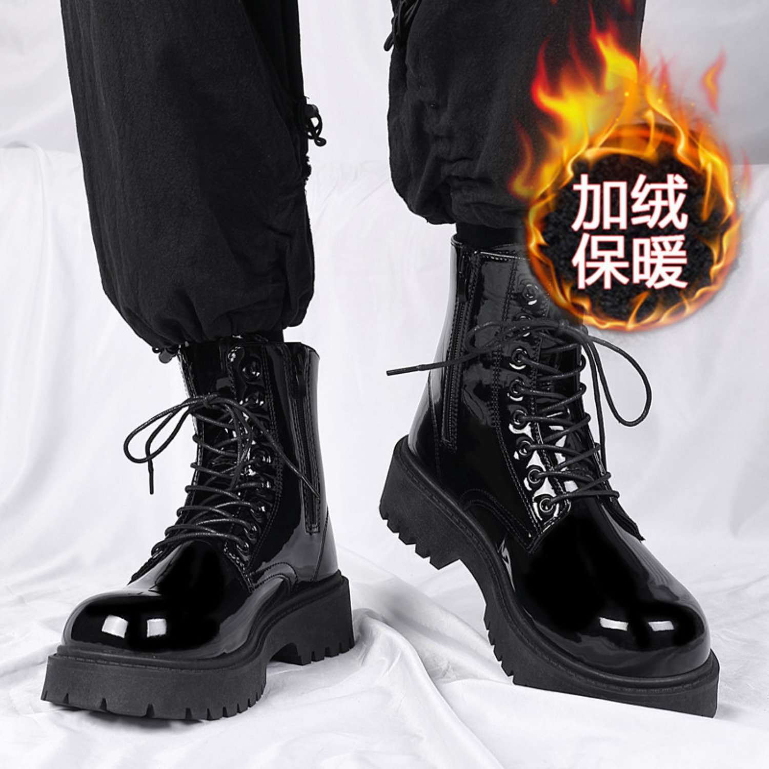 Men'S Fashion Plus - Męskie ciepłe pluszowe buty z wysoką