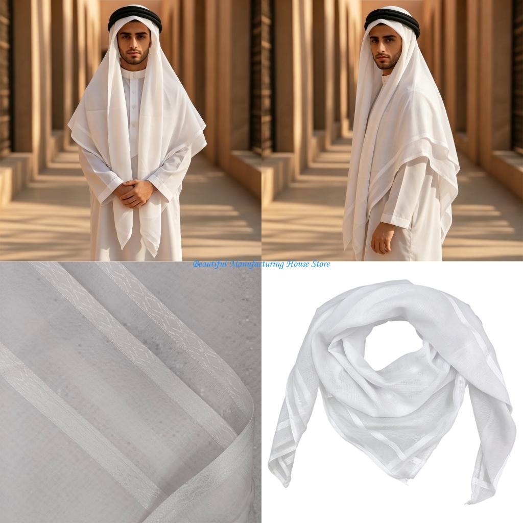 Men'S Fashion Everyday - E56A Woalowy szalik arabski Hidżab Chustka