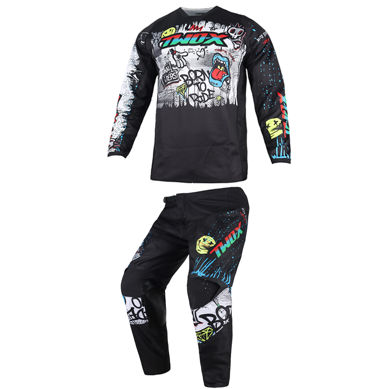 Mens Fashion Mexico - Zestaw odzieży motocrossowej dla dzieci: koszulka,