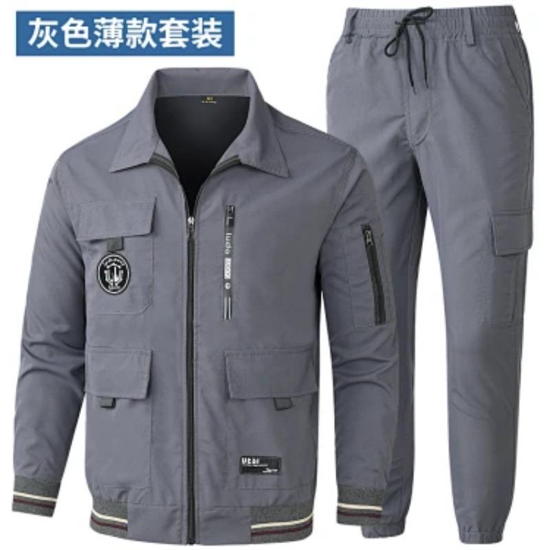 Cargo Jogger Pants - Męski letni zestaw roboczy z jedwabiu