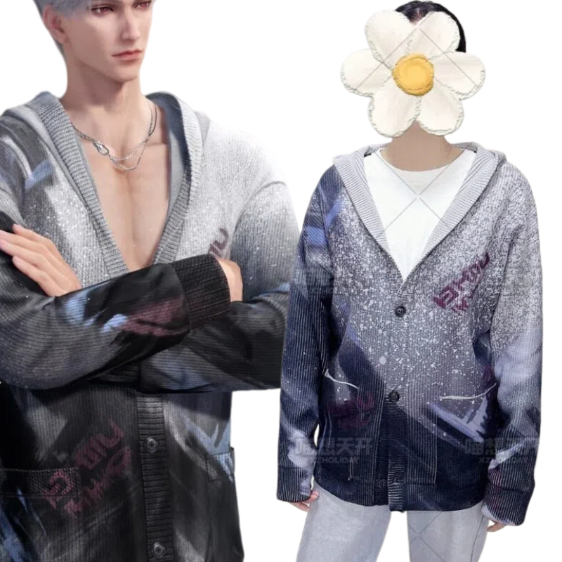 Knitted Cardigan Men - Kostium Sylus Gra Love and Deepspace