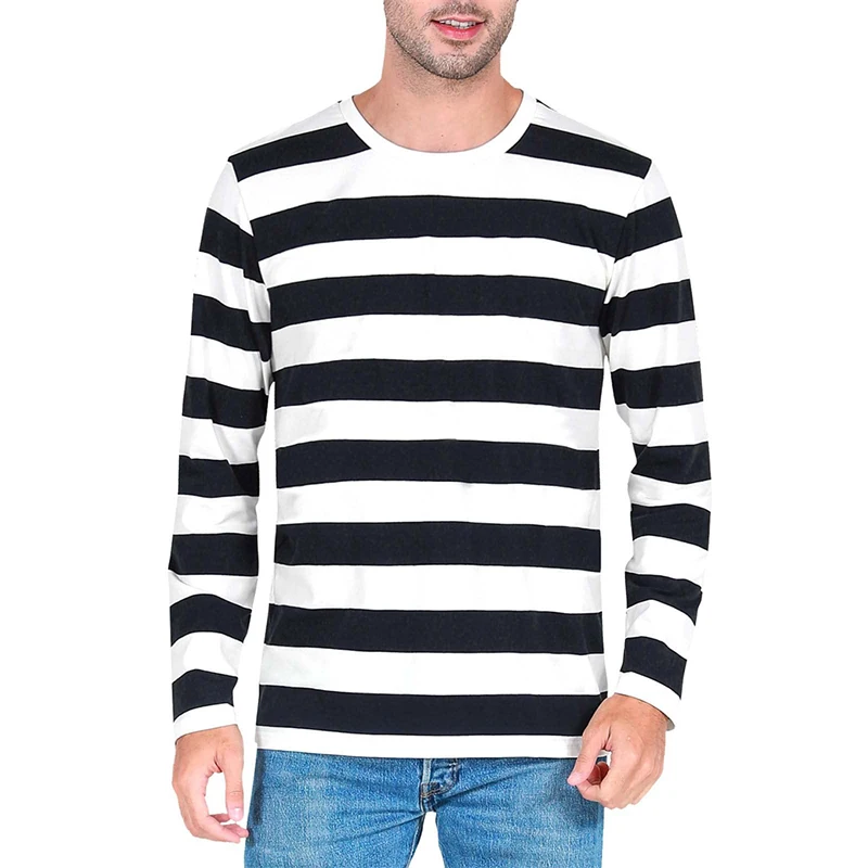 Men'S Fashion Trends 2025 - Męska koszulka z długim rękawem, wzór