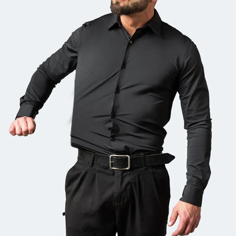 Dress Shirt Non-Iron - Męska koszula biznesowa casual z długim