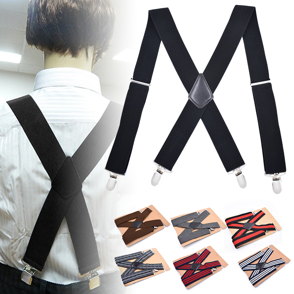 Suspenders Clip Men - 5cm szelki męskie wysokie elastyczne regulowane