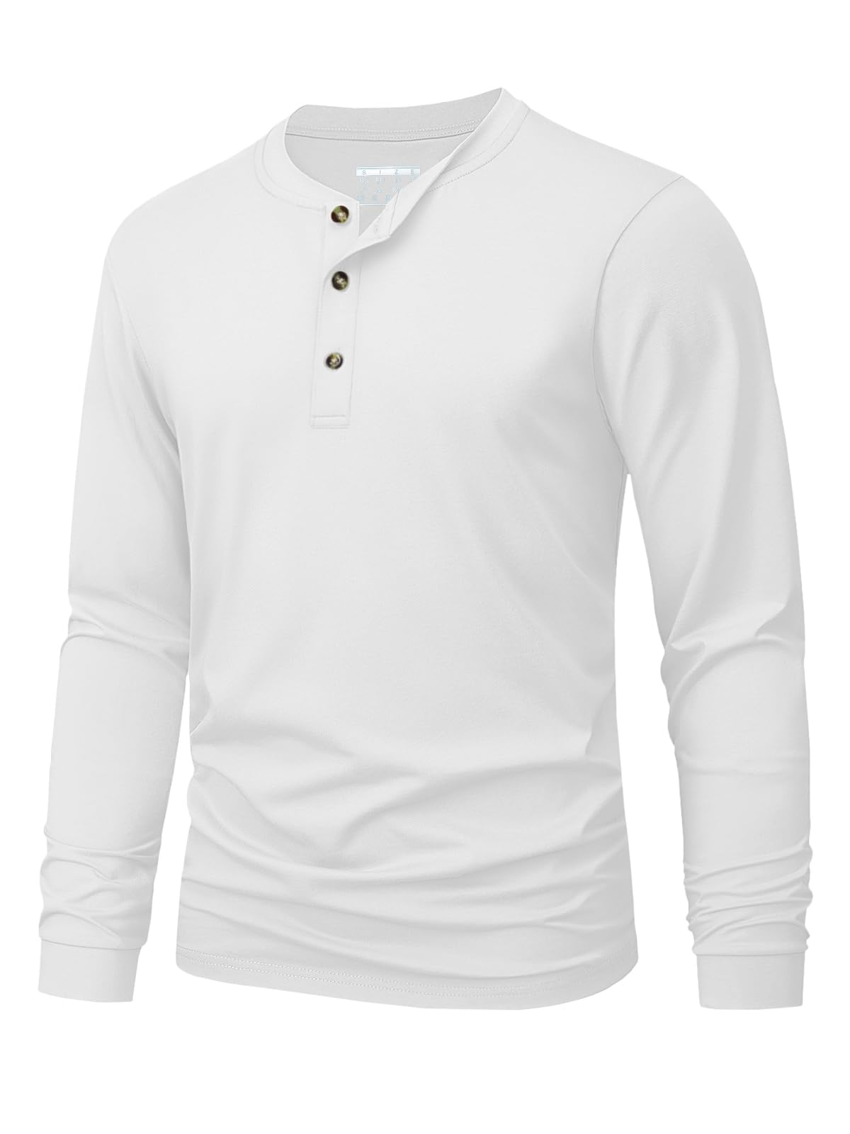 Men'S Fashion Looks - Męska koszulka Henley, prosta, jednokolorowa, z