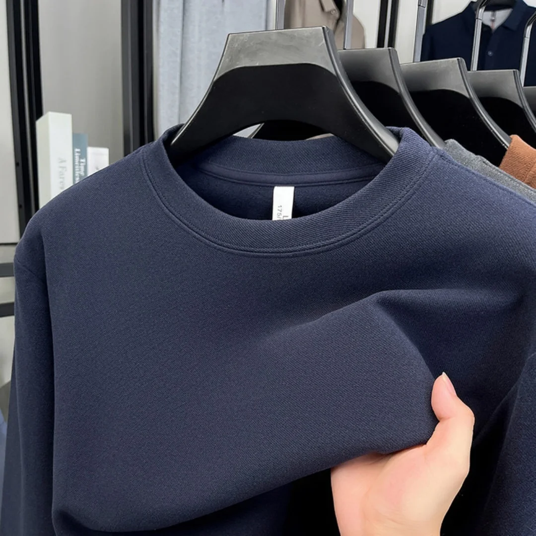 Men'S Tops Fashion - Miękka, bawełniana koszulka męska z długim
