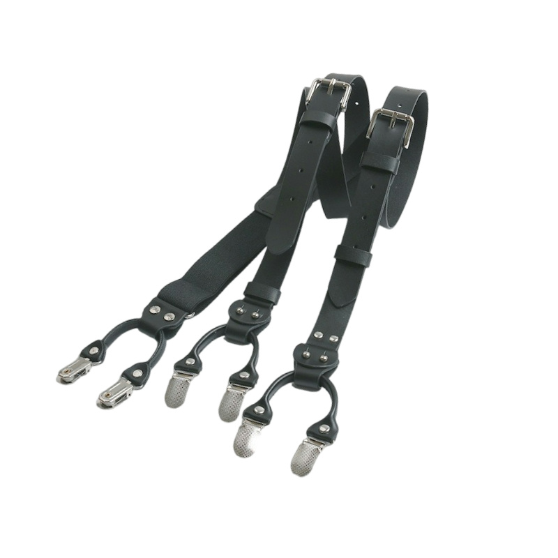 2,5 cm skórzane elastyczne męs – Suspenders Clip Men recenzja i cena
