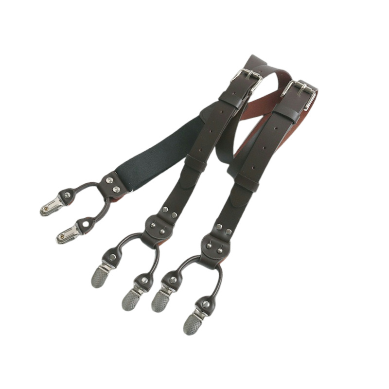 2,5 cm skórzane elastyczne męs – Suspenders Clip Men recenzja i cena