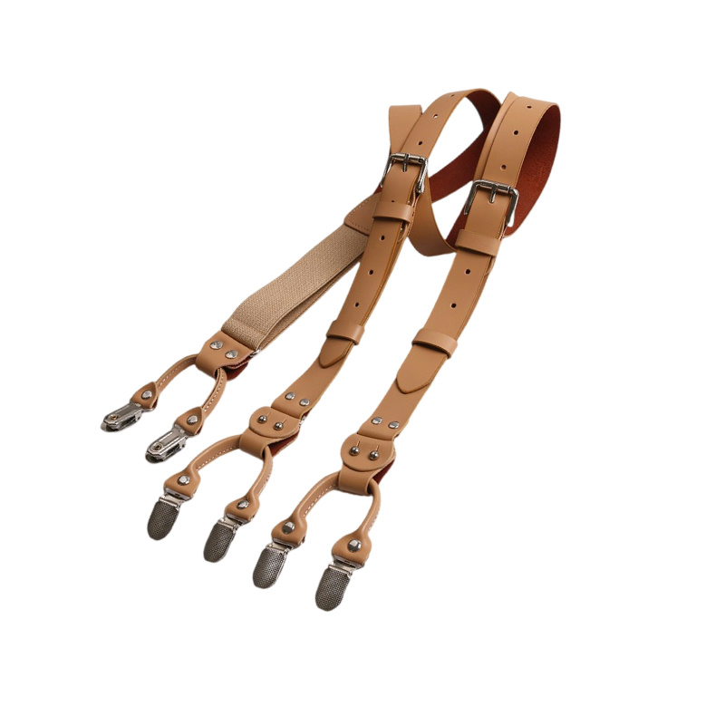 2,5 cm skórzane elastyczne męs – Suspenders Clip Men recenzja i cena