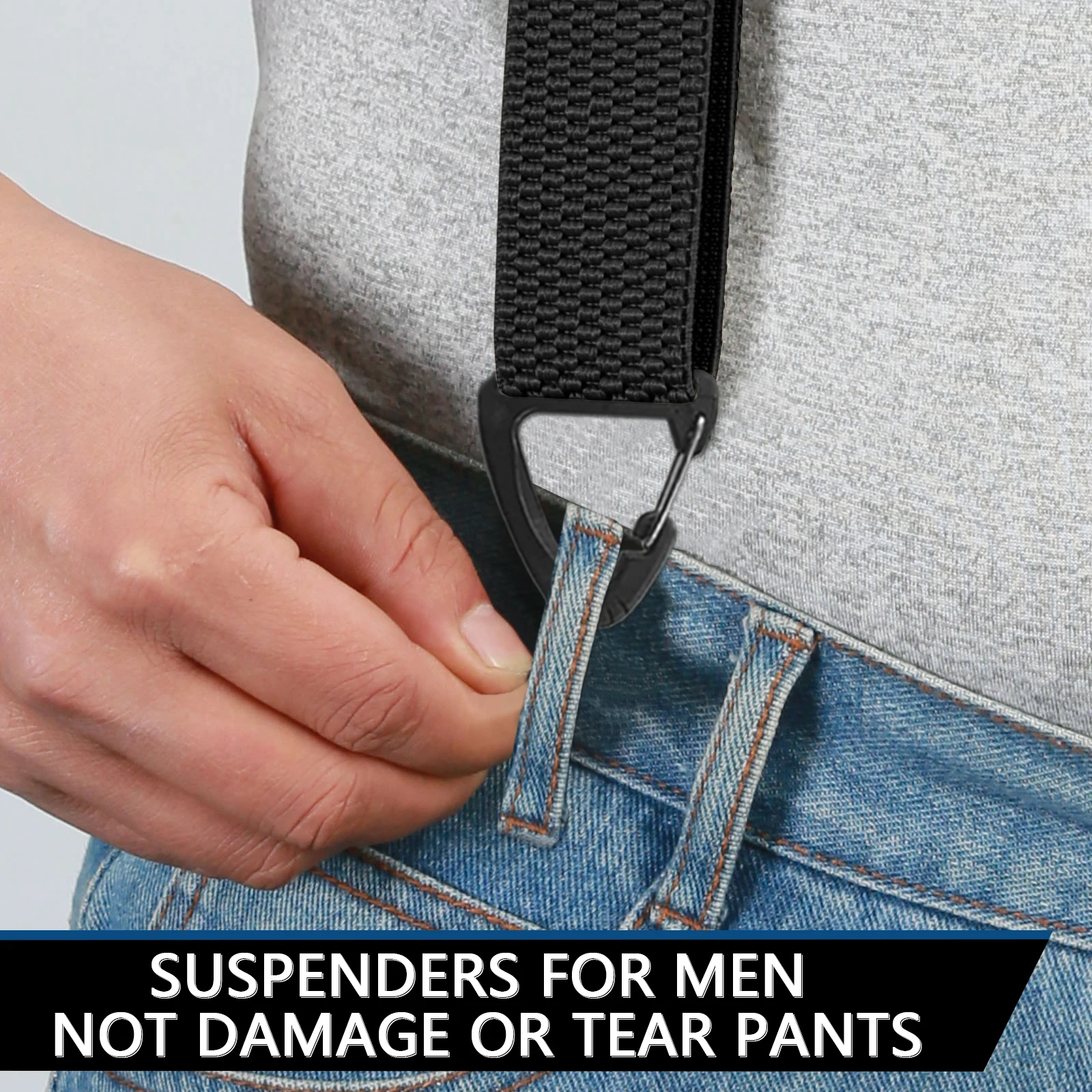 Wytrzymałe szelki z elastyczny – Suspenders Clip Men recenzja i cena