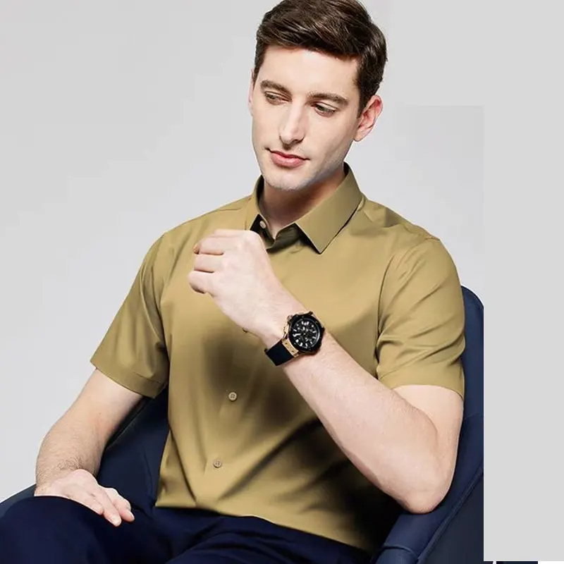 5XL Męska koszula z krótkim rę – Dress Shirt Non-Iron recenzja i cena