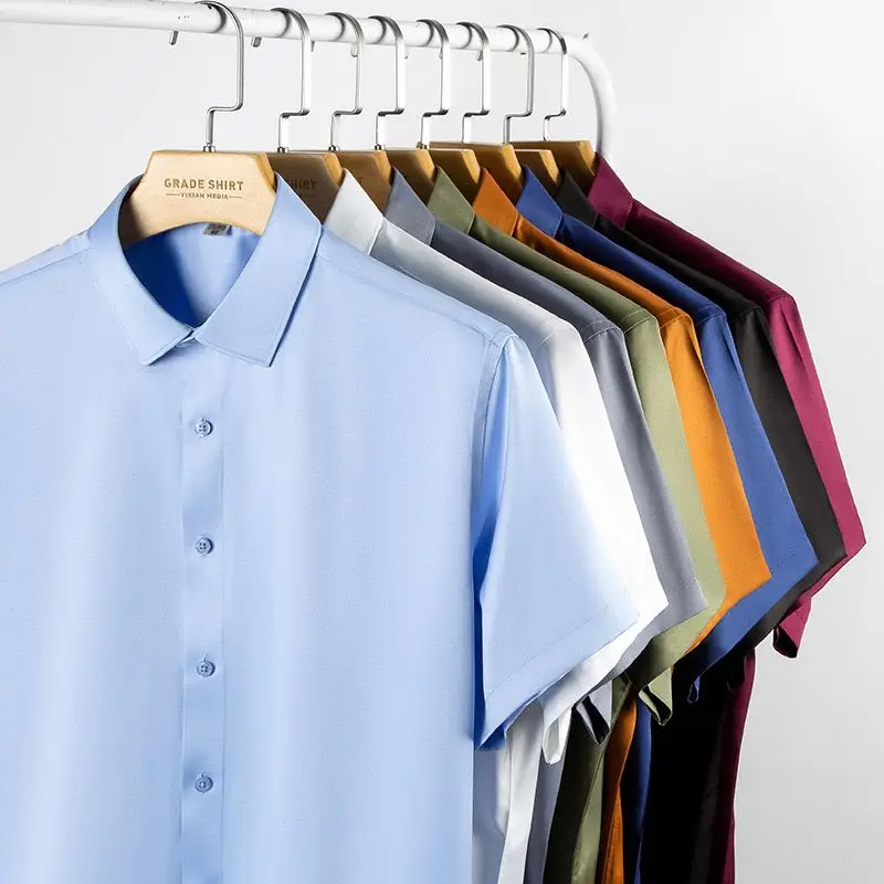 5XL Męska koszula z krótkim rę – Dress Shirt Non-Iron recenzja i cena