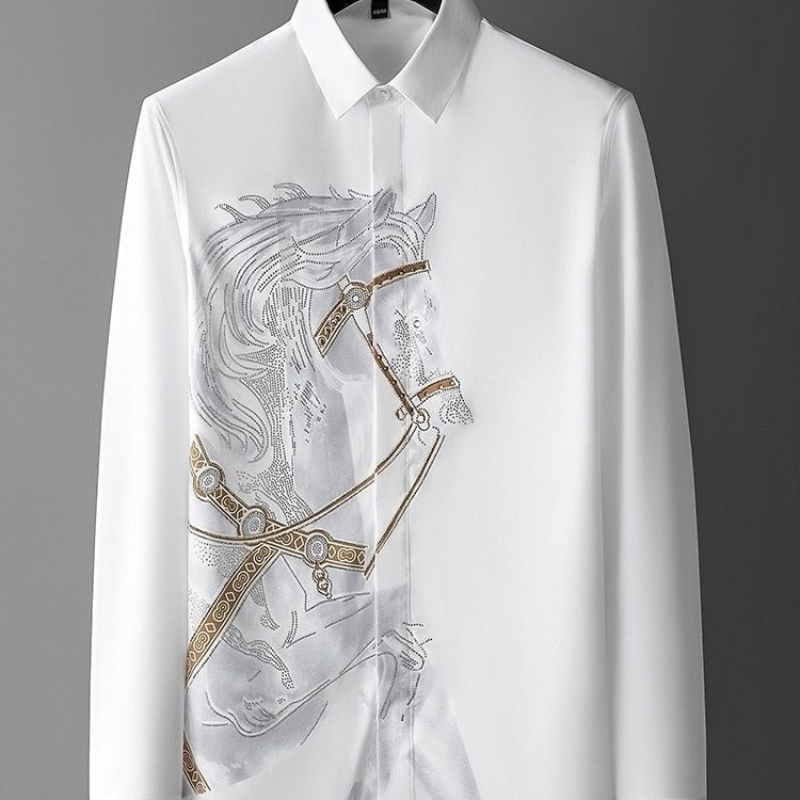 Białe koszule męskie z długim  – Dress Shirt Non-Iron recenzja i cena