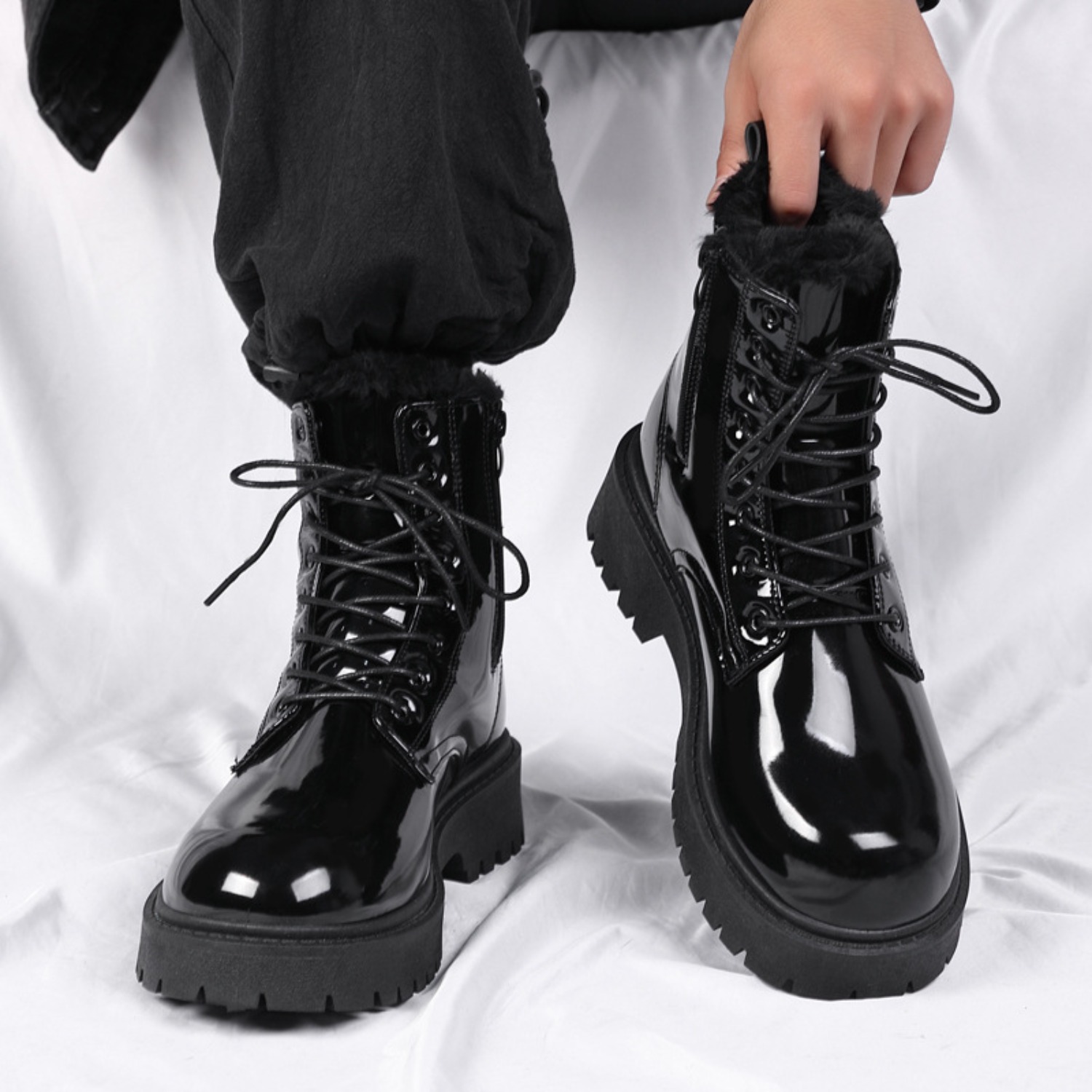 Męskie ciepłe pluszowe buty z  – Men'S Fashion Plus recenzja i cena