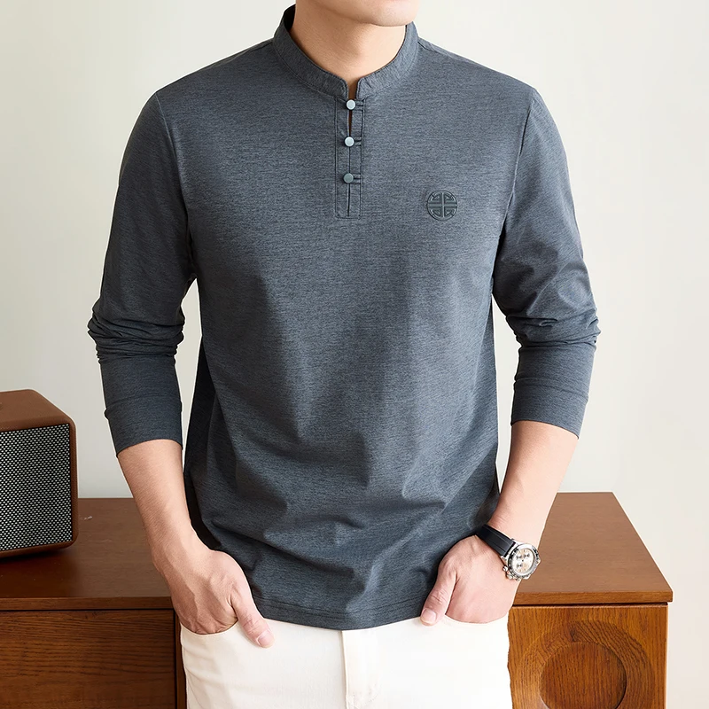 Męska koszulka z długim rękawe – Men'S Tops Fashion recenzja i cena