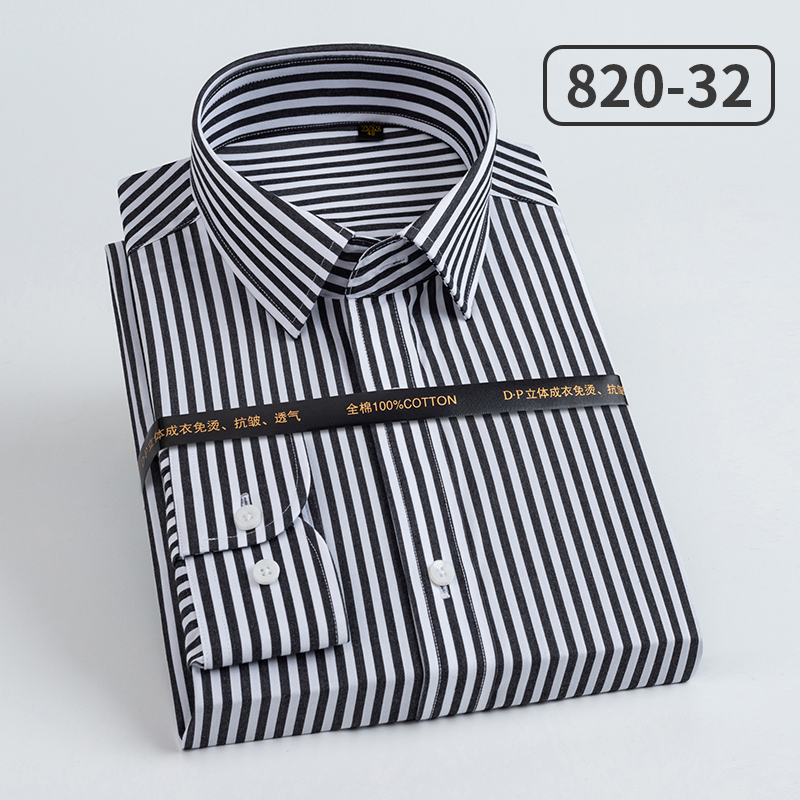 Męskie koszule w pionowe paski – Dress Shirt Non-Iron recenzja i cena