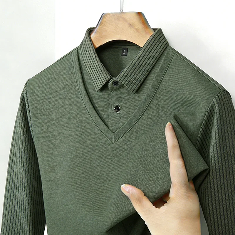 Męska koszula z imitacją dwóch – Men'S Tops Fashion recenzja i cena