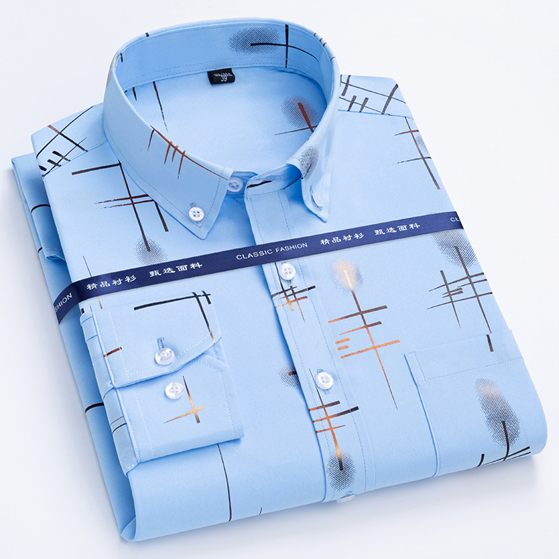 Nowa, w kratę koszule męskie z – Dress Shirt Non-Iron recenzja i cena