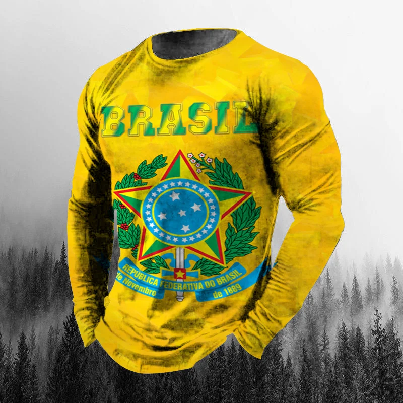 Klasyczna brazylijska flaga, n – Men'S Tops Fashion recenzja i cena