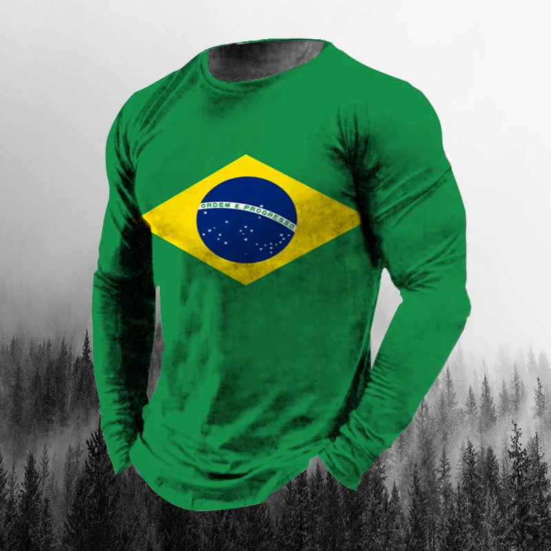 Klasyczna brazylijska flaga, n – Men'S Tops Fashion recenzja i cena