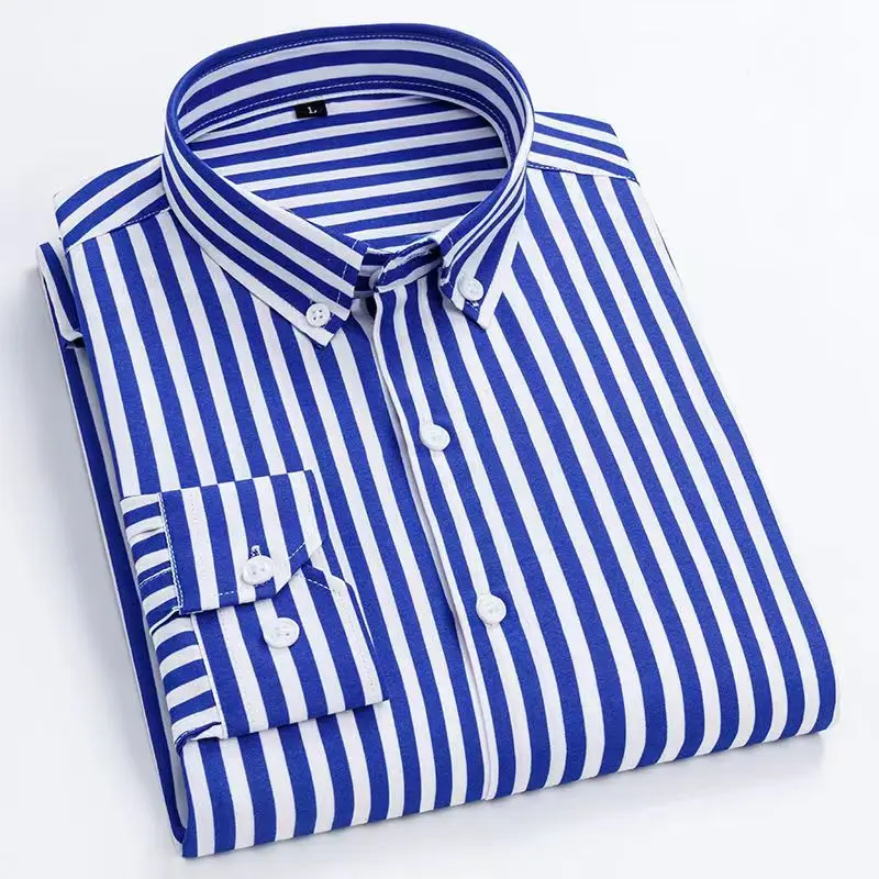 Męska koszula w paski Koszule  – Dress Shirt Non-Iron recenzja i cena
