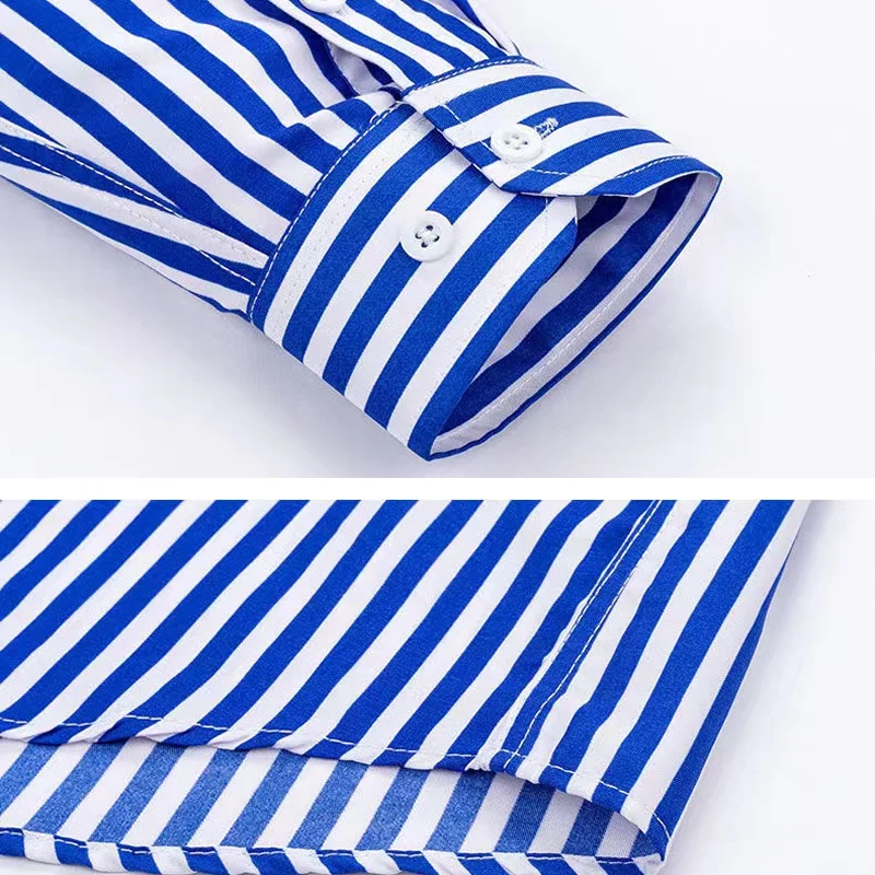 Męska koszula w paski Koszule  – Dress Shirt Non-Iron recenzja i cena