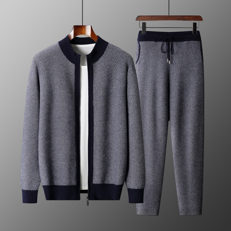 Męski zestaw z wełny merino 10 – Knitted Cardigan Men recenzja i cena