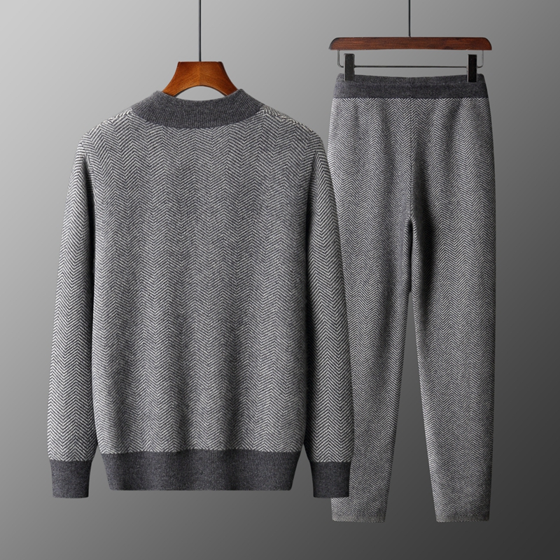 Męski zestaw z wełny merino 10 – Knitted Cardigan Men recenzja i cena