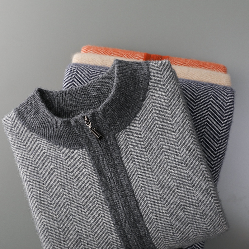 Męski zestaw z wełny merino 10 – Knitted Cardigan Men recenzja i cena