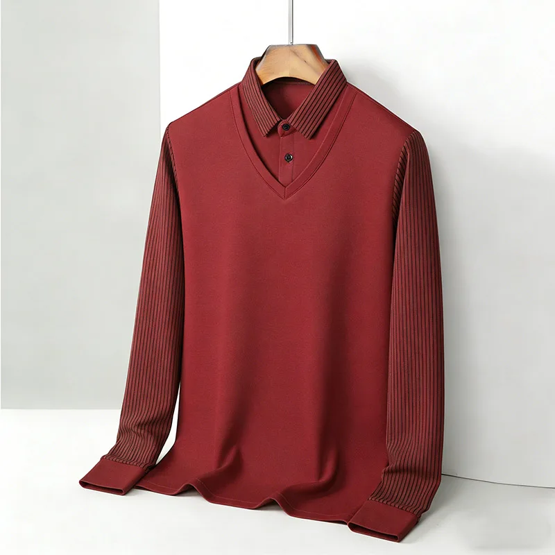 Męska koszula z imitacją dwóch – Men'S Tops Fashion recenzja i cena