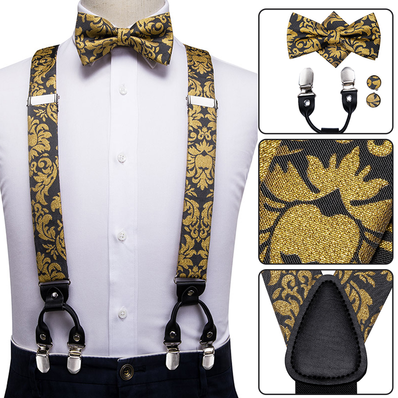 Hi-Tie Silk Adult Men szelki z – Suspenders Clip Men recenzja i cena